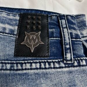 Men's Blue Wornstar Bandage Stage Denim Jeans